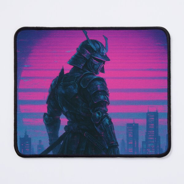 Item preview, Cyberpunk futuristic samurai – neon katana in dystopian city designed and sold by LoomisDreams.