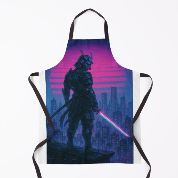 Item preview, Cyberpunk futuristic samurai – neon katana in dystopian city designed and sold by LoomisDreams.