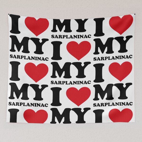 Item preview, I ❤️ My Šarplaninac – Bold Red Heart Dog Lover Design designed and sold by EmeraldeaArt.