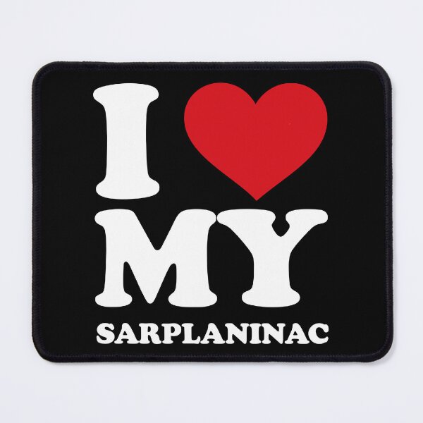 Item preview, I ❤️ My Šarplaninac – Bold Red Heart Dog Lover white Design designed and sold by EmeraldeaArt.
