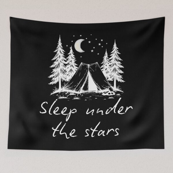 Item preview, Sleep Under the Stars T-Shirt Campfire Stargazing Gift designed and sold by Just You Tee | Say It Loud, Wear It Proud.