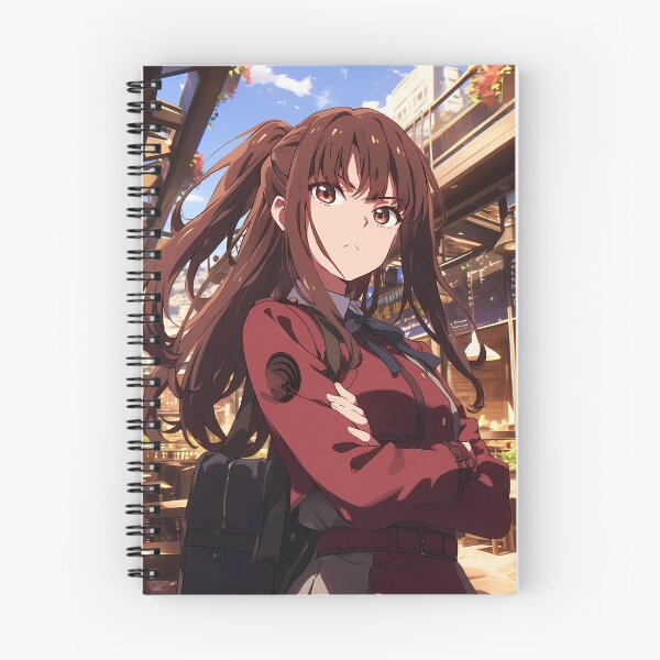 Item preview, Takina Inoue Lycoris Recoil Anime Red Uniform Cafe Serious Stance designed and sold by earlobejerk.