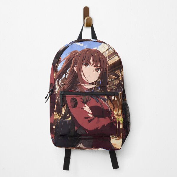 Item preview, Takina Inoue Lycoris Recoil Anime Red Uniform Cafe Serious Stance designed and sold by earlobejerk.