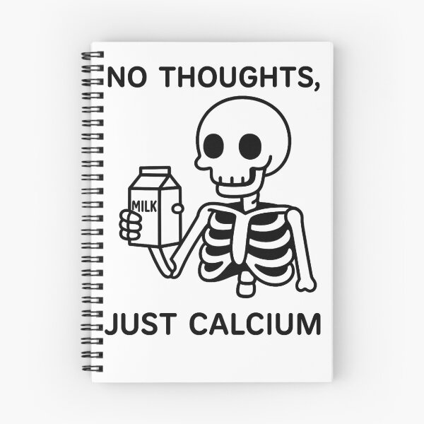 Item preview, No Thoughts, Just Calcium – Minimalist Skeleton Design designed and sold by VibeSnax.