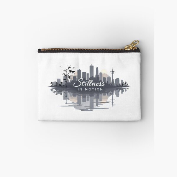 Item preview, Arafed image of a city skyline with a reflection in the water designed and sold by cafegrafis.