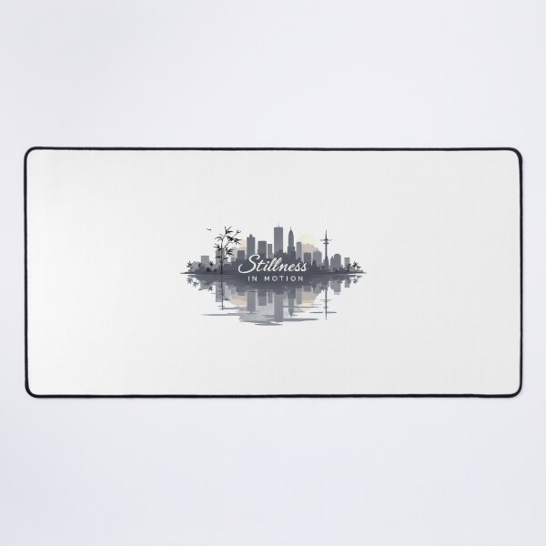 Item preview, Arafed image of a city skyline with a reflection in the water designed and sold by cafegrafis.
