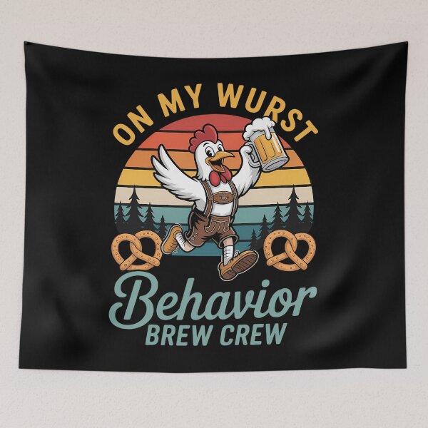 Item preview, BrewCrew Funny Beer Chicken On My Wurst Behavior designed and sold by aidenpier.