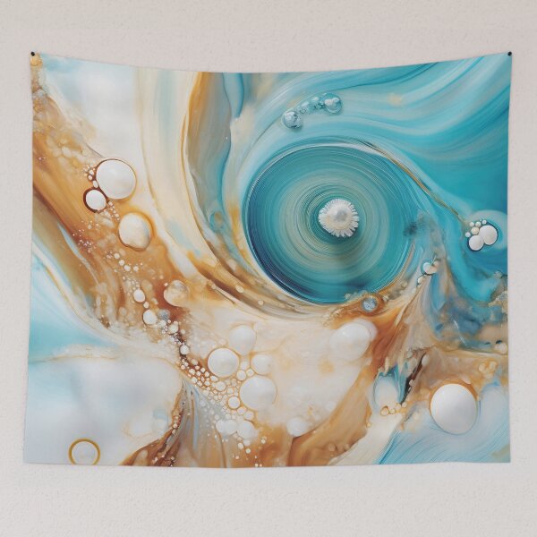 Item preview, Beautiful abstract swirl in blue designed and sold by anytka.