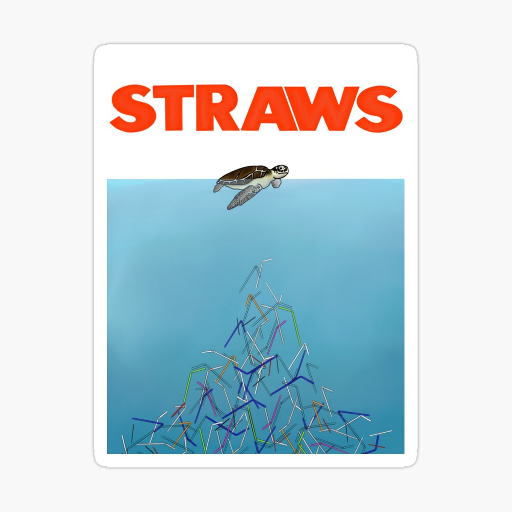Turtle Straws Jaws Postcard for Sale by Cyanide & Sage