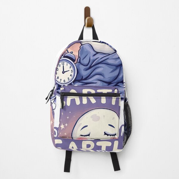 Item preview, A cartoon image of a sleeping moon with a blanket and an alarm clock designed and sold by cafegrafis.