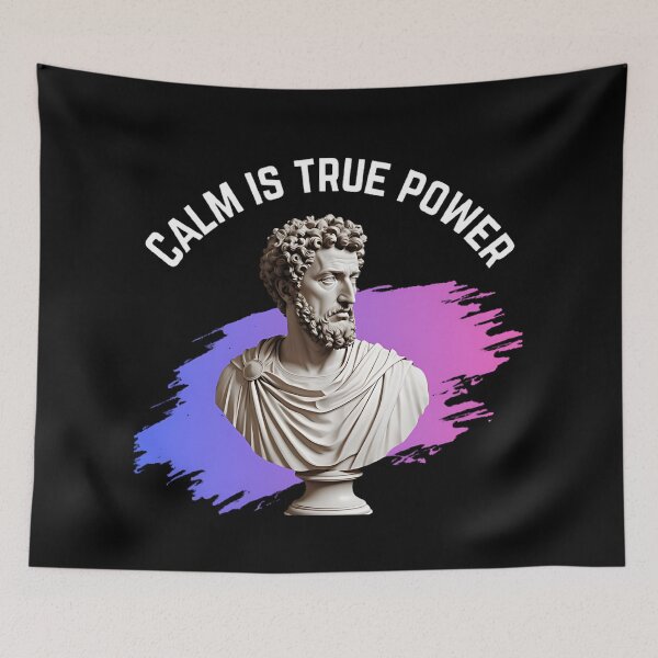 Item preview, Calm is True Power - Stoic Philosopher Marcus Aurelius Artwork designed and sold by LexaArtworks.