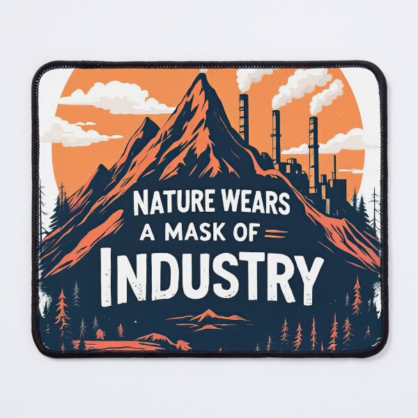 Item preview, A picture of a mountain with a factory in the background designed and sold by cafegrafis.