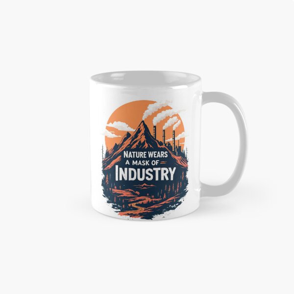 Item preview, A picture of a mountain with a factory in the background designed and sold by cafegrafis.