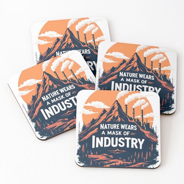 Item preview, A picture of a mountain with a factory in the background designed and sold by cafegrafis.