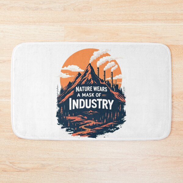 Item preview, A picture of a mountain with a factory in the background designed and sold by cafegrafis.