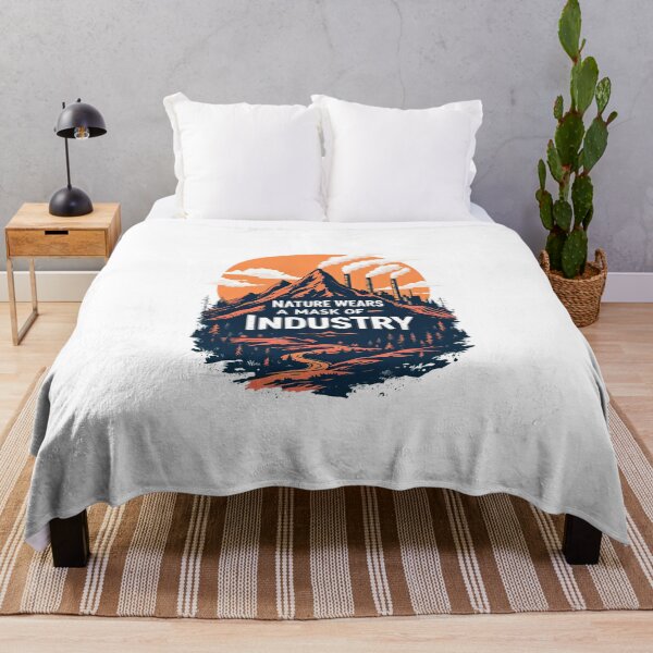 Item preview, A picture of a mountain with a factory in the background designed and sold by cafegrafis.