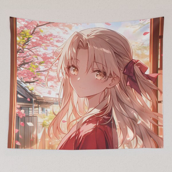 Item preview, von Illyasviel Einzbern Fate Stay Night Anime Kimono Cherry Blossoms designed and sold by earlobejerk.