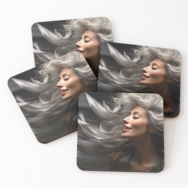 Item preview, Captivating silver hair in motion designed and sold by anytka.
