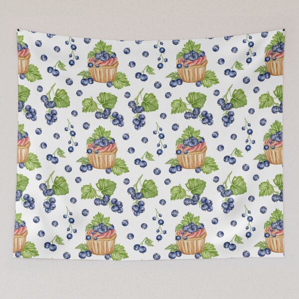 Item preview, Cupcakes blackcurrant pattern designed and sold by IrinaAvdeeva.