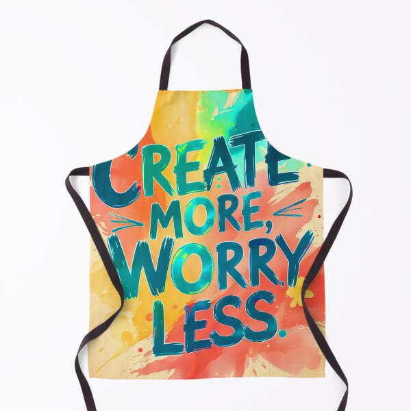 Item preview, Create More, Worry Less – Colorful Artistic Inspirational Quote designed and sold by HAFIZ-DP.