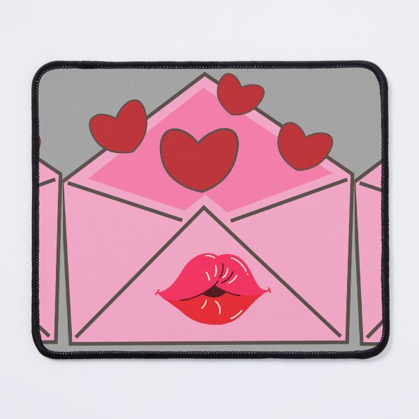 Item preview, Pink Envelope with Red Hearts and Kiss Print designed and sold by Diclebaybas.