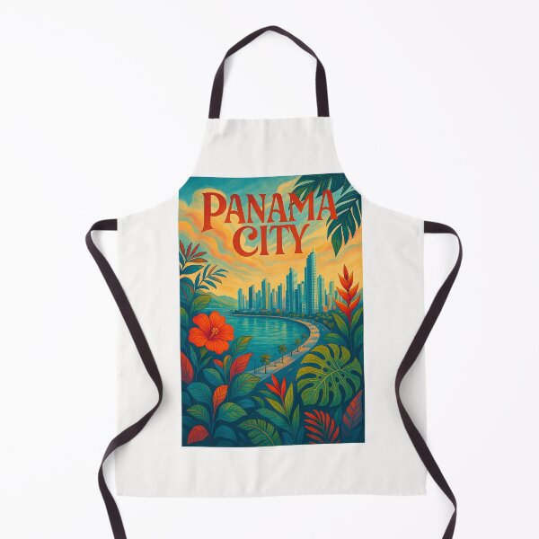 Item preview, Panama City Skyline with Tropical Foliage designed and sold by Places On Earth.