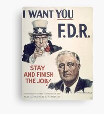 Vintage poster - I Want You FDR Canvas Print