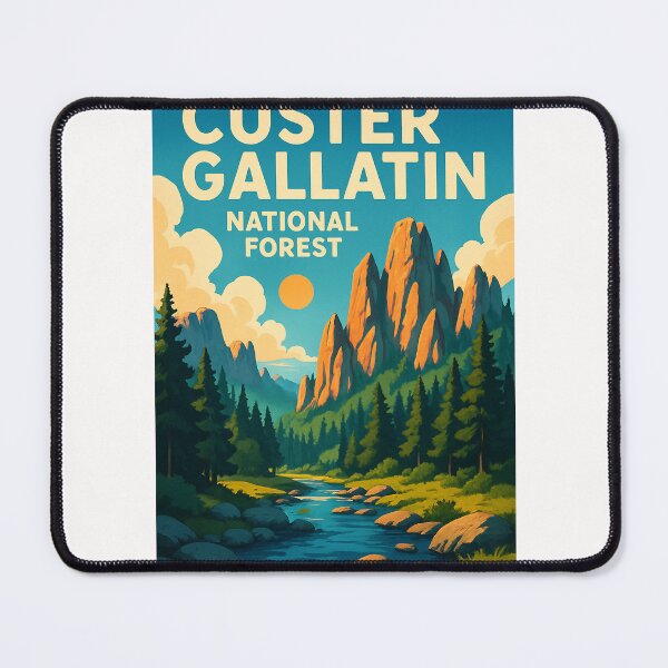 Item preview, Custer Gallatin National Forest with Mountain Stream designed and sold by Places On Earth.