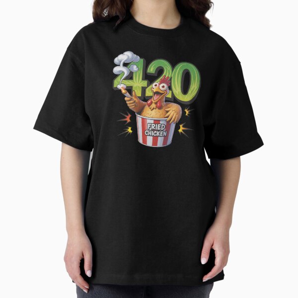 Item preview, Tekst Fried Chicken 420 designed and sold by TrendsLook.
