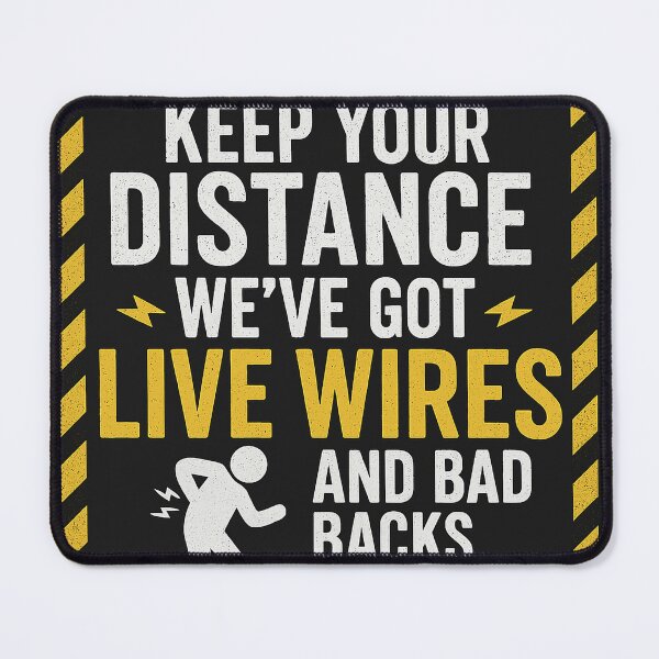 Item preview, Keep Your Distance – Funny Electrician Hazard Sign Design designed and sold by Westland Market.