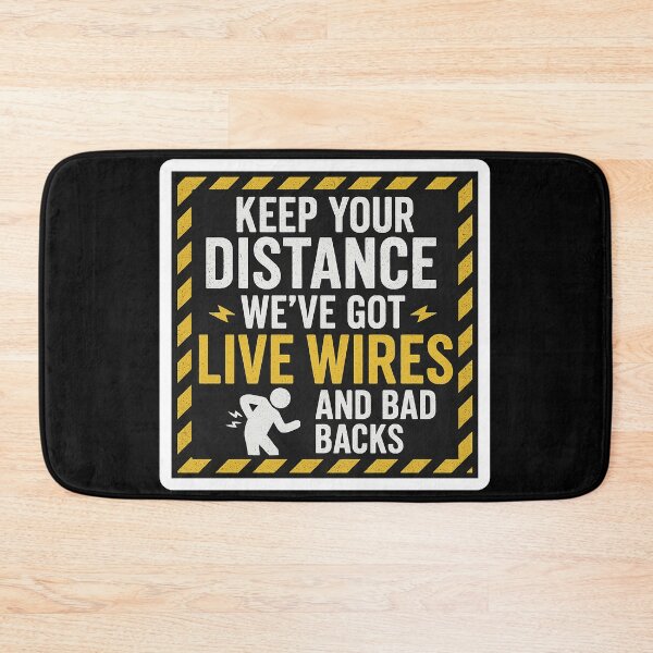 Item preview, Keep Your Distance – Funny Electrician Hazard Sign Design designed and sold by Westland Market.