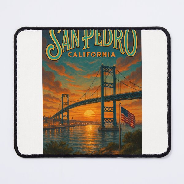 Item preview, San Pedro Bridge at Sunset, California designed and sold by Places On Earth.