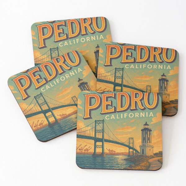 Item preview, San Pedro Lighthouse and Bridge at Dusk designed and sold by Places On Earth.