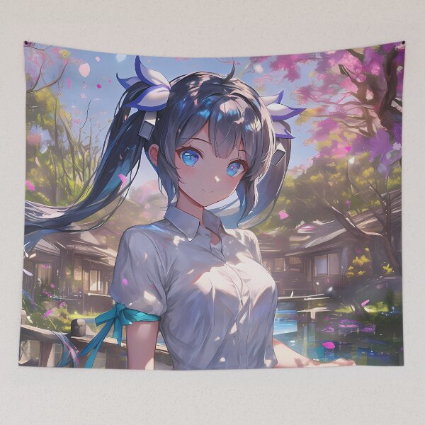 Item preview, Cheerful Hestia DanMachi Anime Girl Sakura Garden designed and sold by earlobejerk.