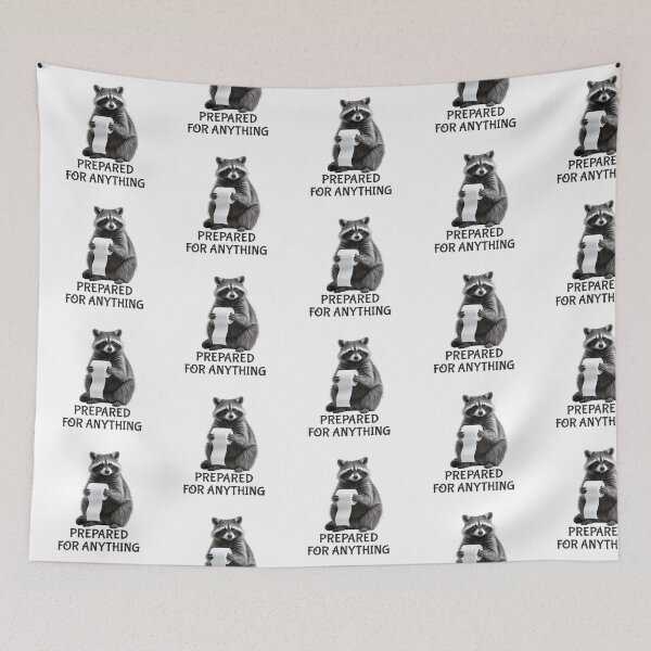 Item preview, Raccoon with Toilet Paper - Prepared for Anything designed and sold by IrynaDesign.