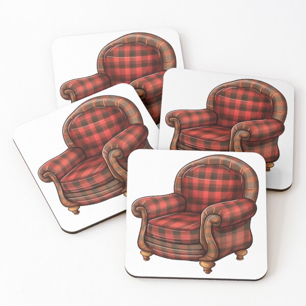Item preview, Plaid Velvet Armchair Classic designed and sold by New-School-Wave.