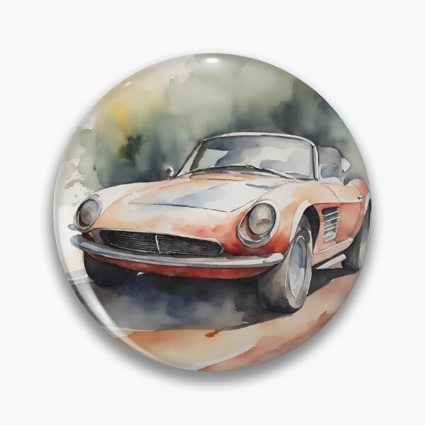 Item preview, Vintage Sports Car Watercolor Painting designed and sold by Diclebaybas.