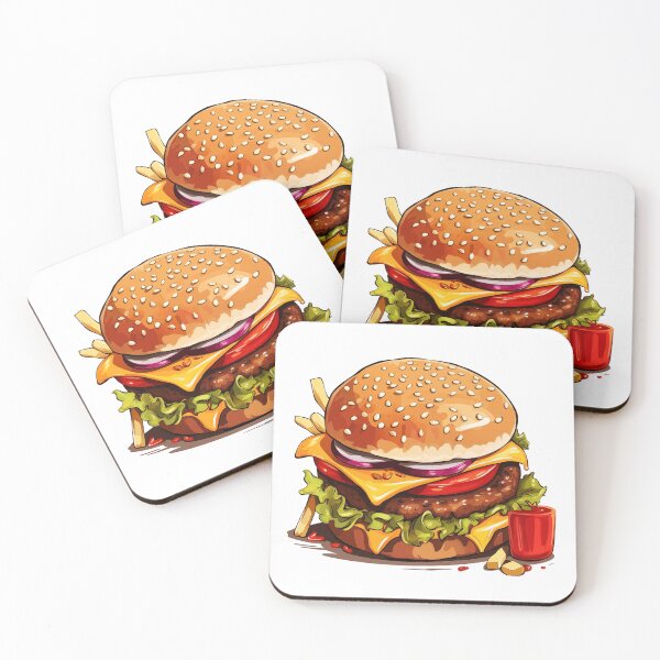 Item preview, Loaded Burger Meal Illustration designed and sold by New-School-Wave.