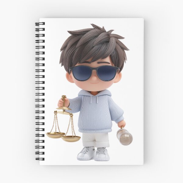 Item preview, Cool Libra Chibi Boy – Stylish Zodiac Character Art designed and sold by GoldenChiArt.