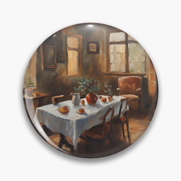Item preview, Cozy Vintage Dining Room Painting designed and sold by Diclebaybas.