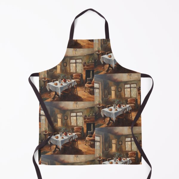 Item preview, Cozy Vintage Dining Room Painting designed and sold by Diclebaybas.