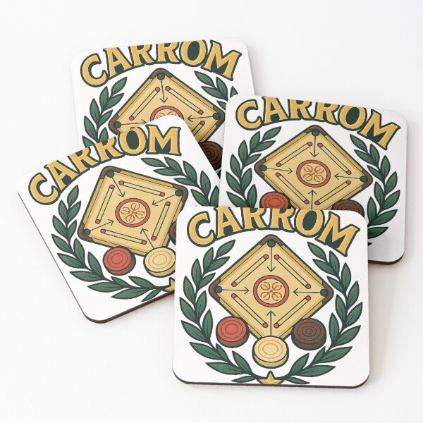 Item preview, Classic Carrom Emblem with Laurel Wreath and Coins designed and sold by Places On Earth.