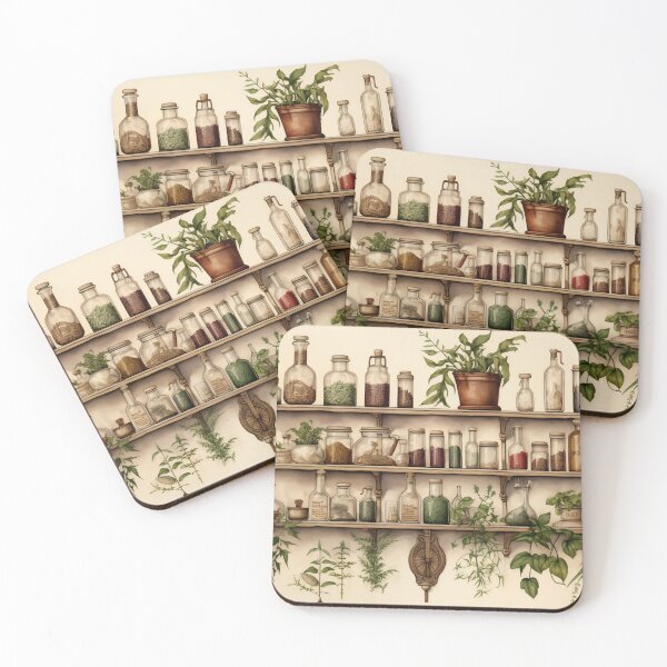 Item preview, Herb collection displayed on shelves designed and sold by anytka.