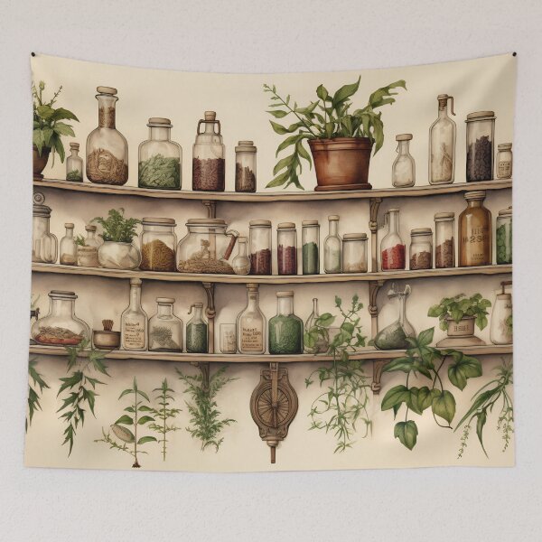 Item preview, Herb collection displayed on shelves designed and sold by anytka.
