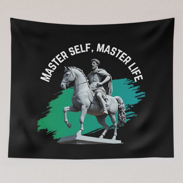 Item preview, Master Self, Master Life - Stoic Philosopher Marcus Aurelius Artwork designed and sold by LexaArtworks.