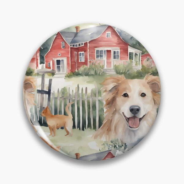 Item preview, Happy Dog and Cat Garden Painting designed and sold by Diclebaybas.