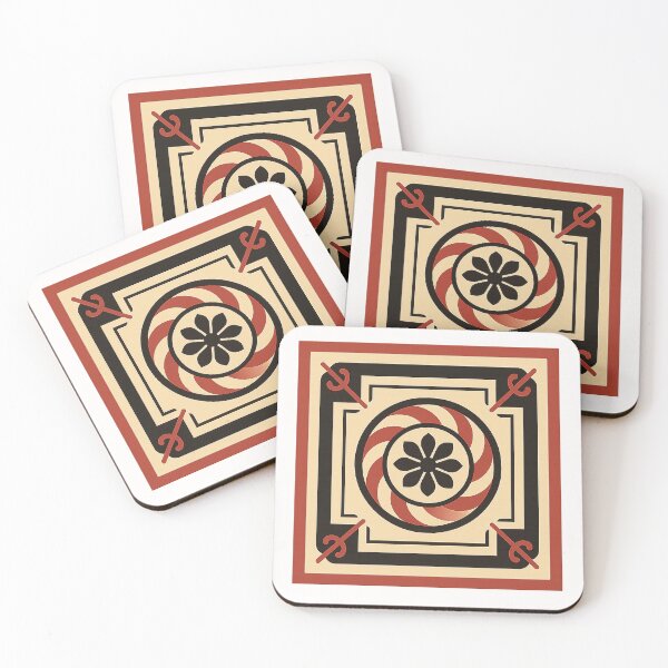 Item preview, Modern Carrom Board Center with Floral Geometry designed and sold by Places On Earth.