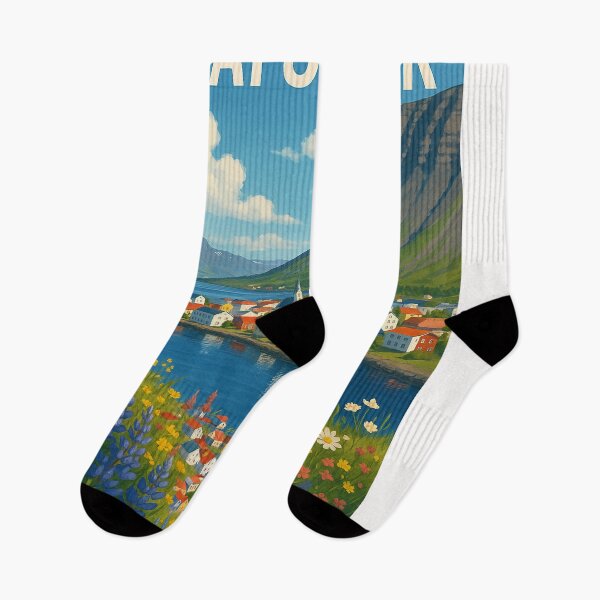 Item preview, Ísafjörður Coastal Village in Westfjords, Iceland designed and sold by Places On Earth.
