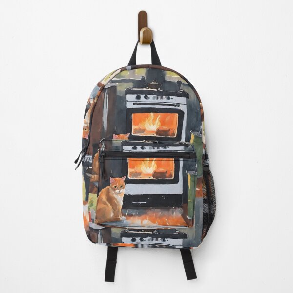 Item preview, Cozy Kitchen with Cat and Fireplace designed and sold by Diclebaybas.