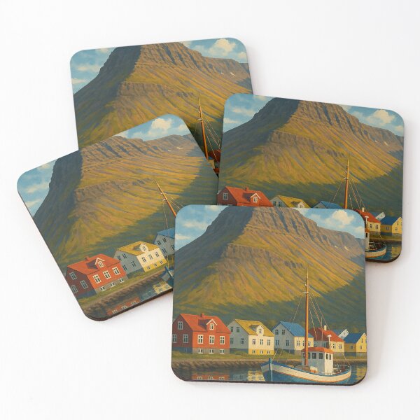 Item preview, Ísafjörður Harbor with Mountain Backdrop, Iceland designed and sold by Places On Earth.